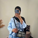 Blouse noeud, couleur bleu ciel