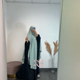 Maxi khimar à fentes, vert d’eau