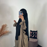 Khimar bambou, couleur noir