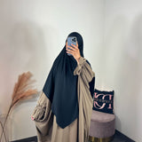 Khimar bambou, couleur noir