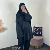 Burkini Lya 4 pièces, couleur noir