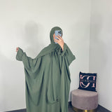 Abaya Siara avec hijab integré, couleur kaki