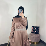 Robe Emmy, couleur taupe-rosé