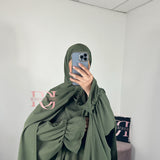 Abaya Siara avec hijab integré, couleur kaki