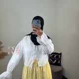 Blouse broderie, couleur blanc