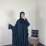 Abaya Siara avec hijab integré, couleur noir