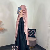 Khimar jersey premium, couleur vieux rose