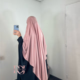 Khimar jersey premium, couleur vieux rose