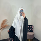 Khimar jersey premium, couleur blanc