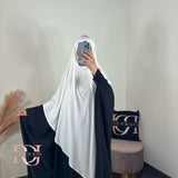 Khimar jersey premium, couleur blanc