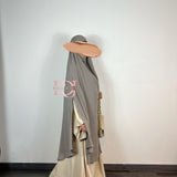 Maxi khimar à fentes (plusieurs couleurs)