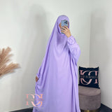 Jilbeb 2 pieces jupe soie de medine, couleur lilas-pastel