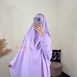 Jilbeb 2 pieces jupe soie de medine, couleur lilas-pastel
