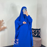 Jilbeb 2 pieces jupe soie de medine, couleur bleu roi