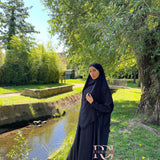 Ensemble Abaya + Khimar Jazz, couleur noir