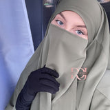 Half-Niqab soie de medine (plusieurs couleurs)