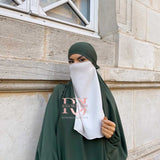 Half-Niqab soie de medine (plusieurs couleurs)