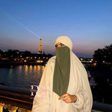 Half-Niqab soie de medine (plusieurs couleurs)