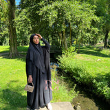 Ensemble Abaya + Khimar Jazz, couleur noir