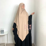 Khimar soie de Medine, couleur beige (2 longueurs)