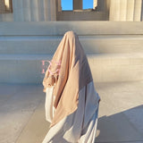 Khimar soie de Medine, couleur beige (2 longueurs)