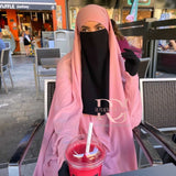 Half-Niqab soie de medine (plusieurs couleurs)