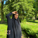 Ensemble Abaya + Khimar Jazz, couleur noir