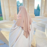 Khimar soie de Medine, couleur beige (2 longueurs)