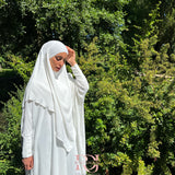 Ensemble Abaya + Khimar Jazz, couleur blanc