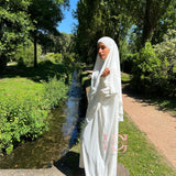 Ensemble Abaya + Khimar Jazz, couleur blanc