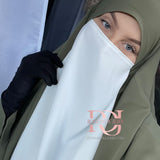 Half-Niqab soie de medine (plusieurs couleurs)