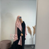Maxi khimar à fentes, rose
