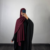 Maxi hijab jersey premium infroissable, bordeaux