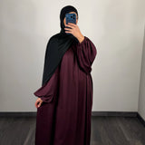 Abaya Lina, couleur prune