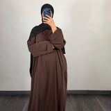 Abaya ambre, couleur marron