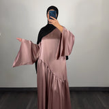 Abaya satin, taupe-rosé