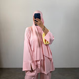 Burkini 3 pièces bi-color, rose/jaune