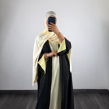 Kimono bi-color, noir/jaune