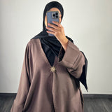 Kimono broche, couleur marron