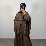 Tunique avec cape amovible, marron