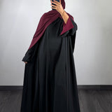 Kimono bi-color, noir/bordeaux