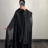 Sur-abaya organza noir