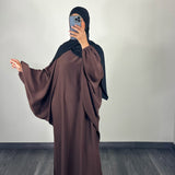 Abaya butterfly, couleur marron