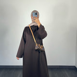 Abaya miraya, couleur marron