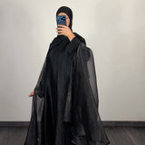 Sur-abaya organza noir