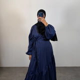 Robe cache-coeur, bleu marine