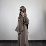 Abaya + khimar jersey, taupe