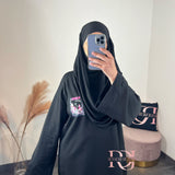 Tee-shirt Algérie manches longues, couleur noir