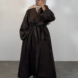 Trench manches ballons, marron
