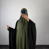 Maxi hijab jersey premium infroissable, kaki